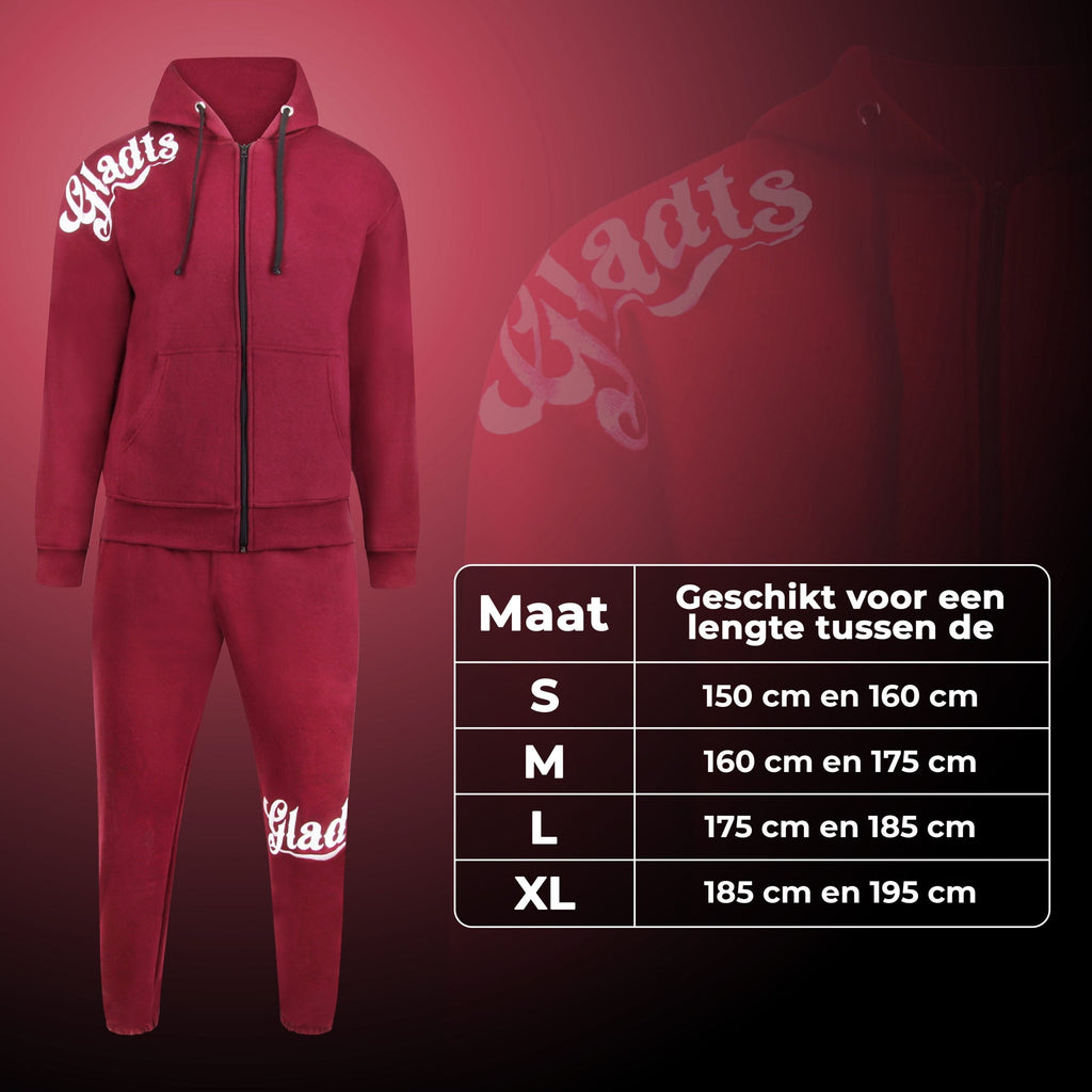 Gladts jogging suit Burgundy bordeaux red