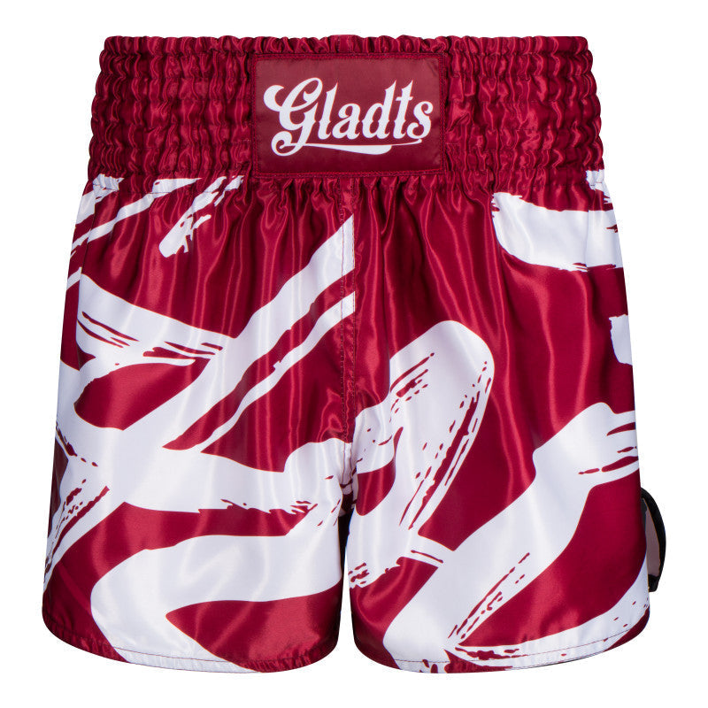 Fightshorts – Bordeaux Red / White