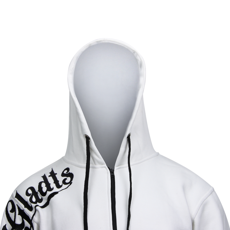 Gladts joggingspak wit met hoody