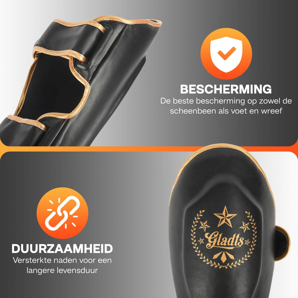 Gladts Gladiator Star Power Shin Guards Sizes M to XL