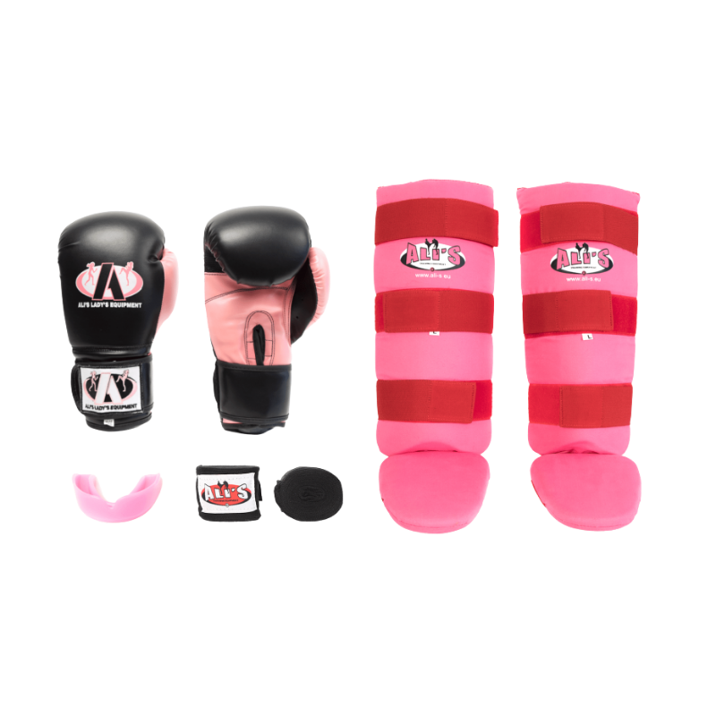 Ali’s Fightgear dames complete beginners kickboks set voor jeugd en volwassenen