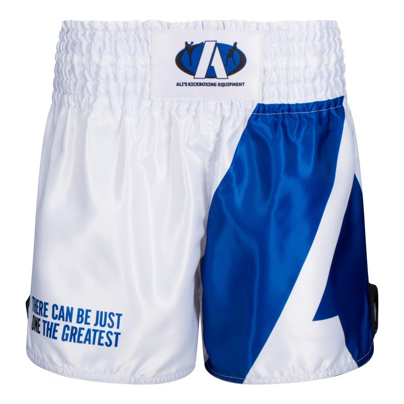 Ali’s Fightgear “Legacy” – Fightshort – Blauw / Wit