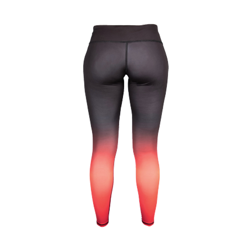 Gladts legging met top zwart met rode gradiënt maat XS tot en met XL
